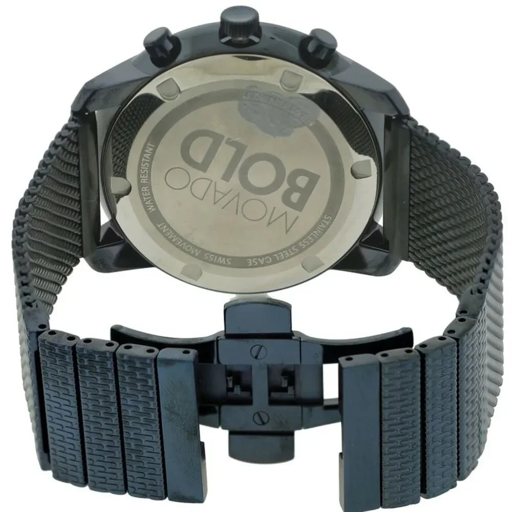 Movado Bold Ink Blue Chronograph Mens Watch
